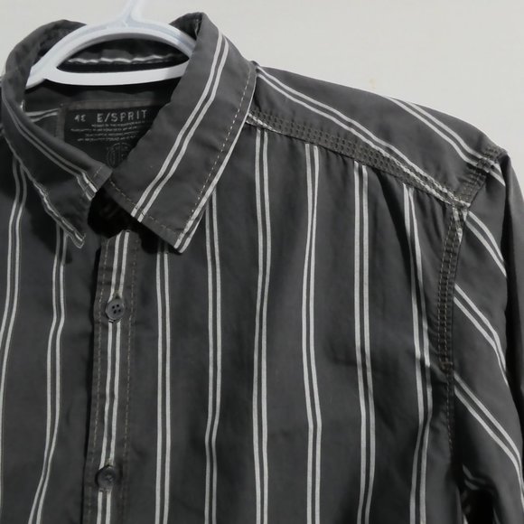 ESPRIT, Slim Fit, xs, extra small, striped button down front shirt, GUC - Picture 5 of 15